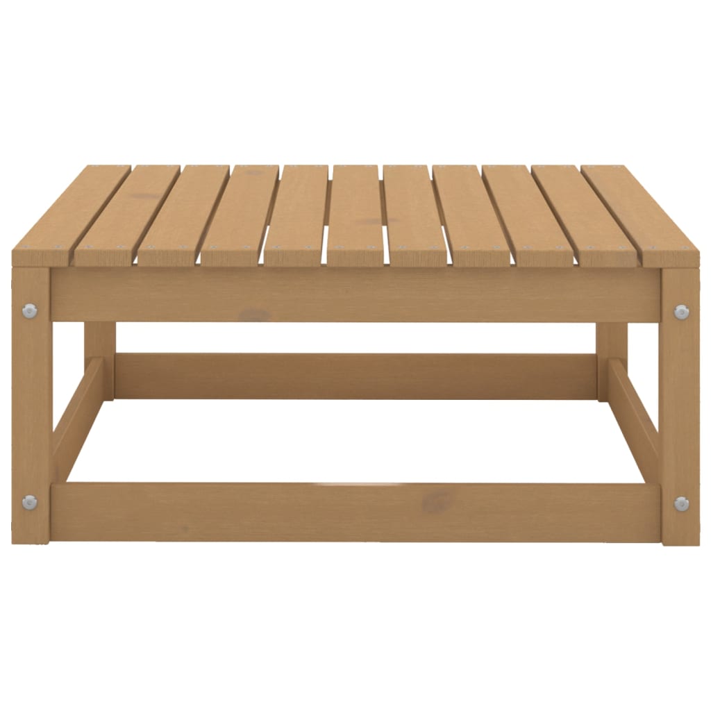 Muebles De Jardín 7 Piezas Marrón Miel Madera Maciza De Pino / Vetonek_5