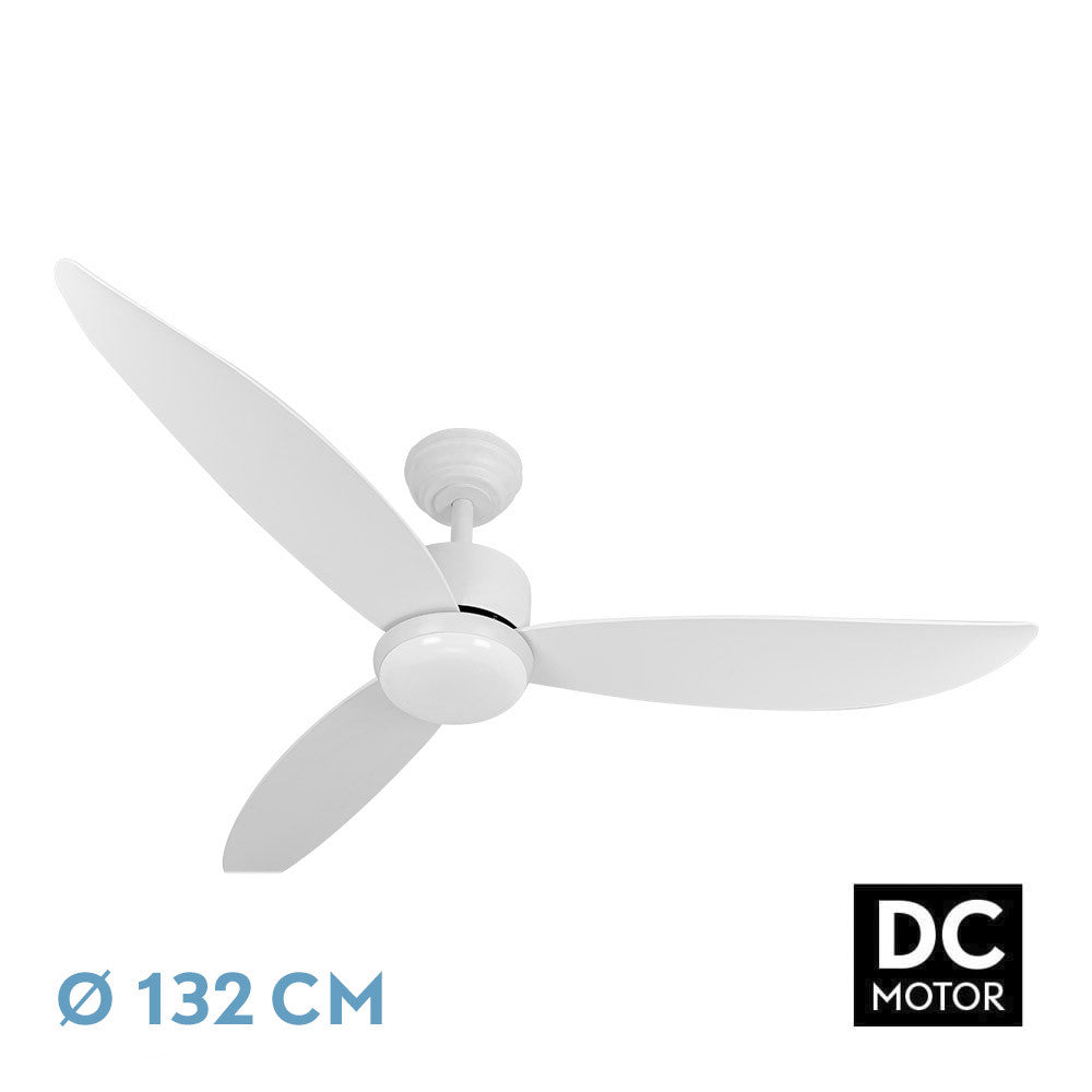 Ventilador Dc Genil 24w Blanco 3aspas 6vel 132d 2424 Lm 3000-4000-6500k Remoto+temporizador+memoria_0