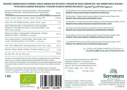 Maca En Polvo Bio - 1kg | Superalimento Ecológico Vegano Para Batidos, Smoothies Y Zumos, Sin Azúcares Añadidos_1
