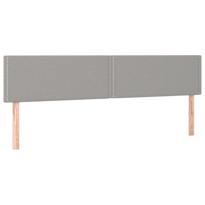 Cama Box Spring Con Colchón Tela Y Led Gris Claro 200x200 Cm / Vetonek_5