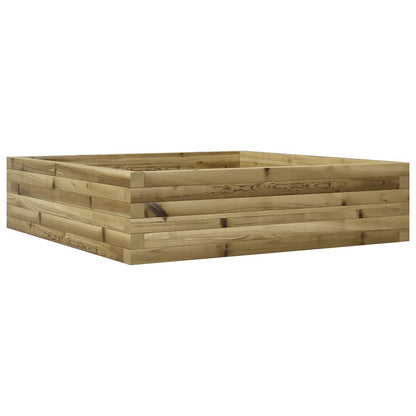 Jardinera De Madera De Pino Impregnada 90x90x23 Cm_0