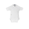 Body Cambrass branco de manga curta para recém-nascido