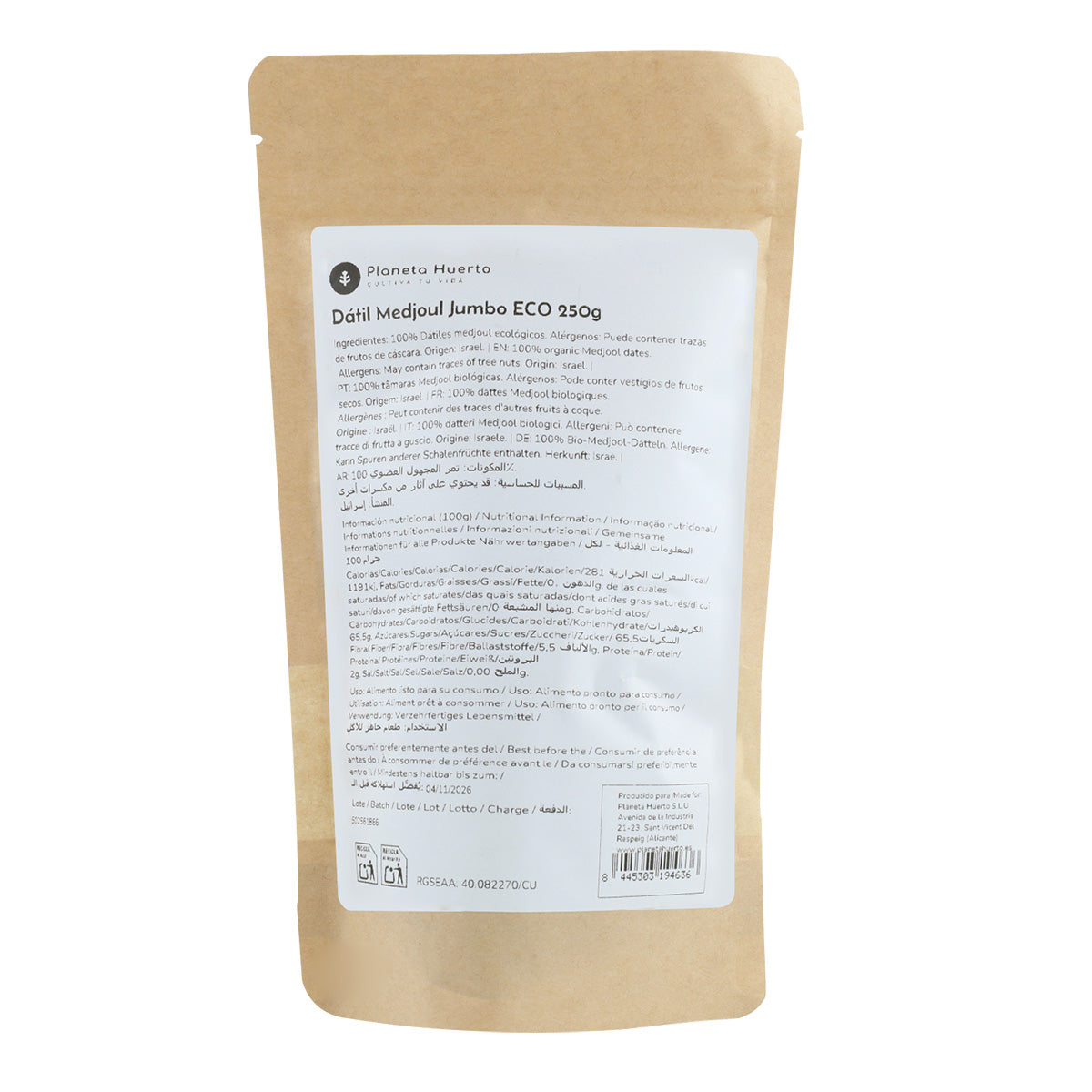 Planeta Huerto jumbo medjoul tâmaras 250 g