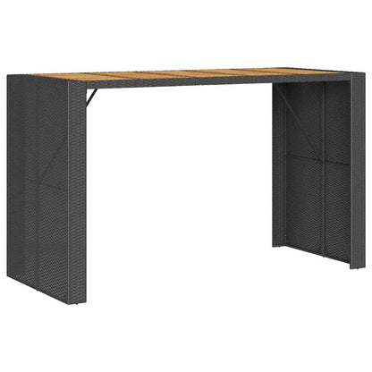 Set Bar Jardín Sin Cojines 5 Pzas Ratán Sintético Acacia Negro / Vetonek_5