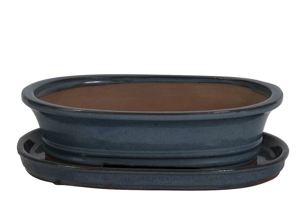 Tiesto Oval Verde Con Plato 21x17x7cm_0