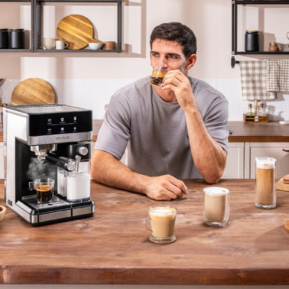 Cecotec Cafetera Express Semiautomática Táctil Con Depósito De Leche Power Espresso 20 Touch & Cream. 1350w, Sistema The_3