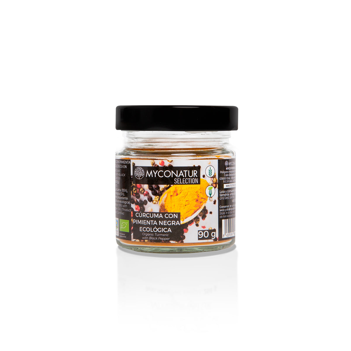 Cúrcuma Con Pimienta En Polvo Ecológica Myconatur 90g_0