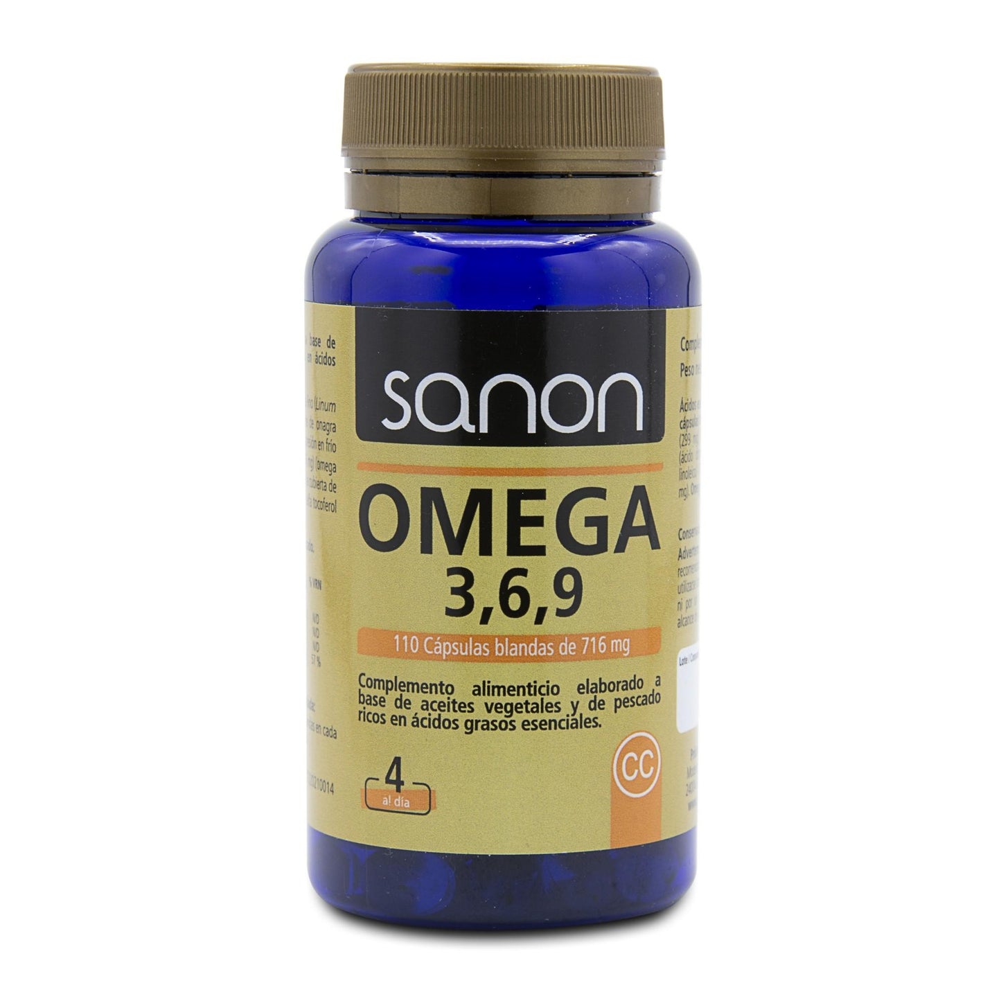 Ómega 3,6,9 SANON 110 cápsulas moles de 716 mg
