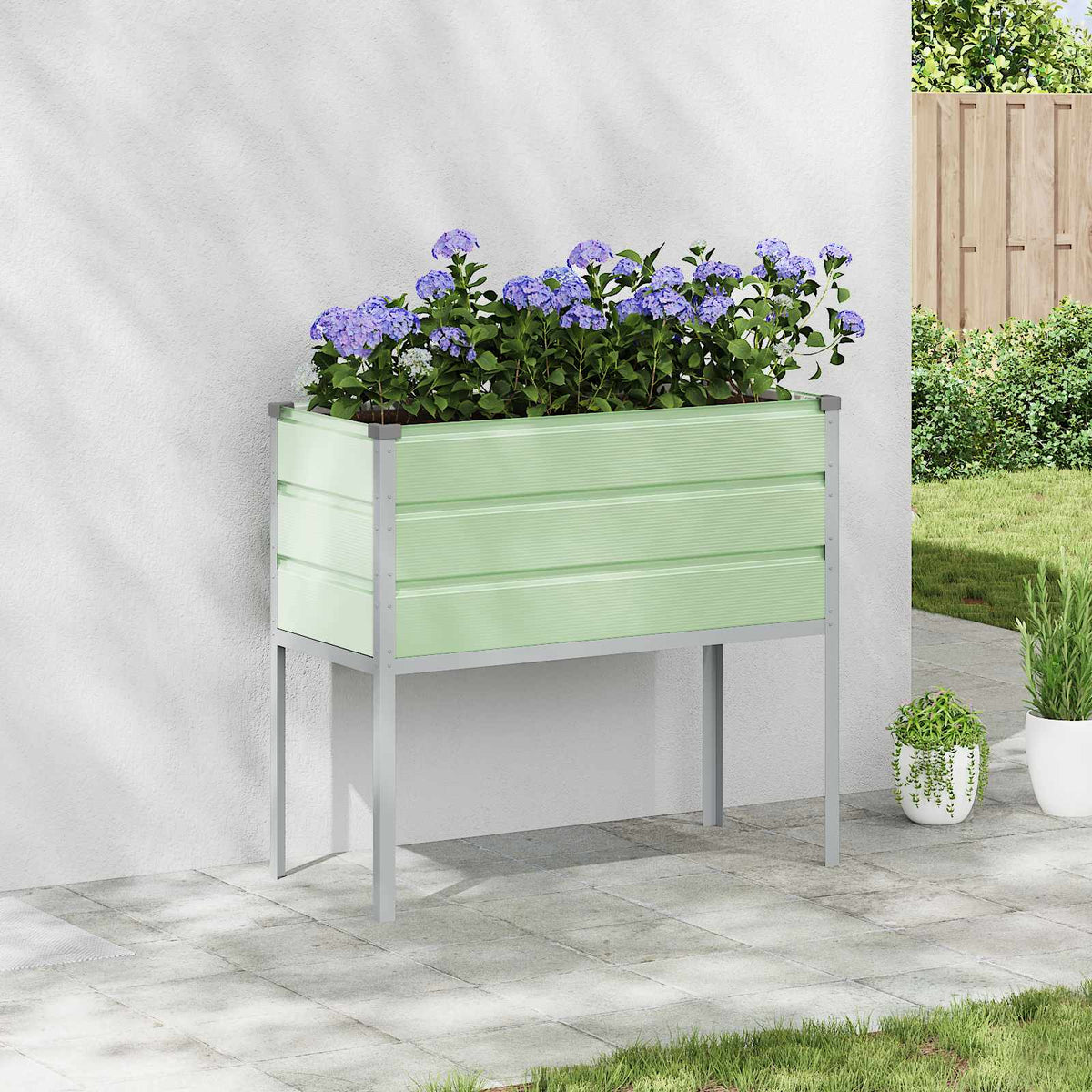 Jardinera Verde Pastel 100 X 45 X 90 Cm Acero Galvanizado_1