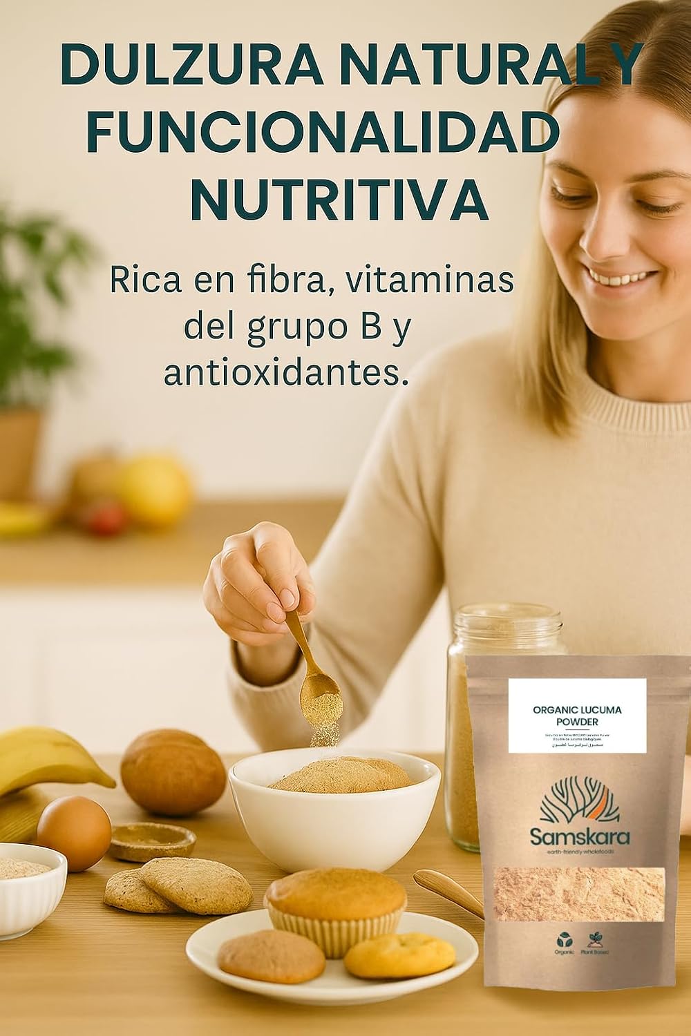 Lúcuma En Polvo Bio - 1kg | Superalimento Ecológico Vegano Para Batidos, Smoothies Y Zumos, Sin Azúcares Añadidos_2