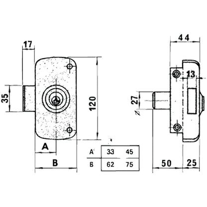 Cerradura 5056-c 60 Izquierda He