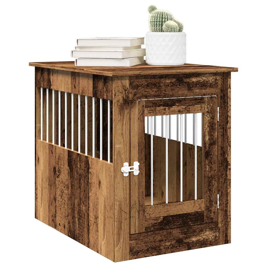 Jaula Para Perros Madera De Ingeniería Madera Vieja 55x80x68 Cm_1