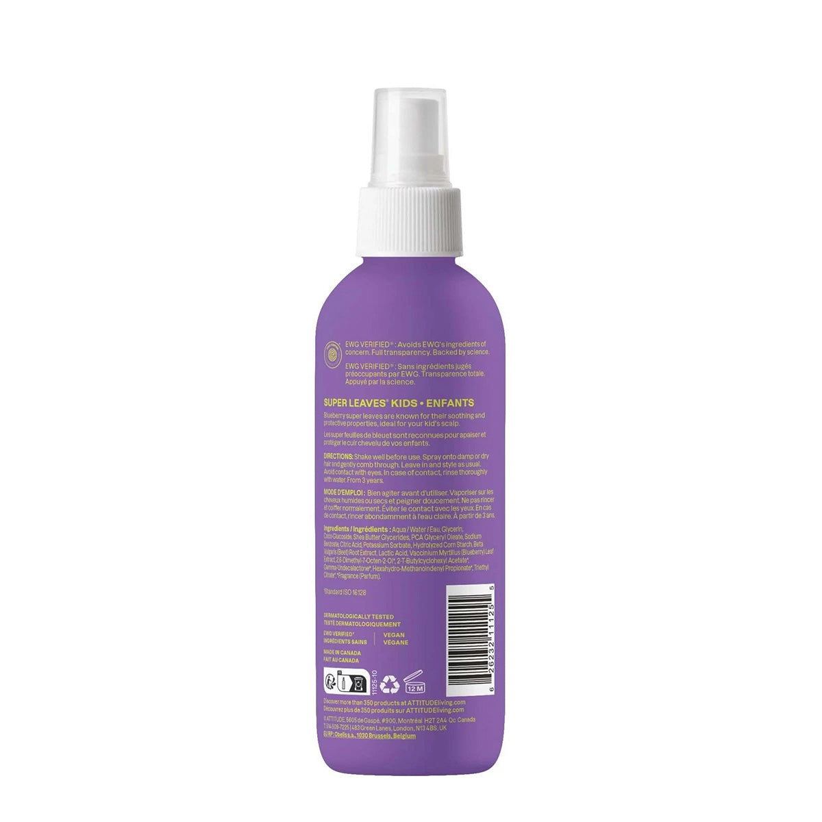 Desembaraçador de cabelo Super Leaves Kids Vanilla &amp; Pear Attitude 240ml