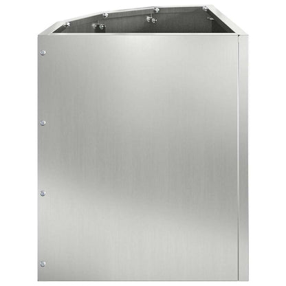 Macetero De Esquina Plateado 30 X 30 X 35 Cm Acero Galvanizado_5