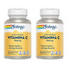 Embalagem de 2 comprimidos de vitamina C 1000 mg A/R Solaray 100 comprimidos 