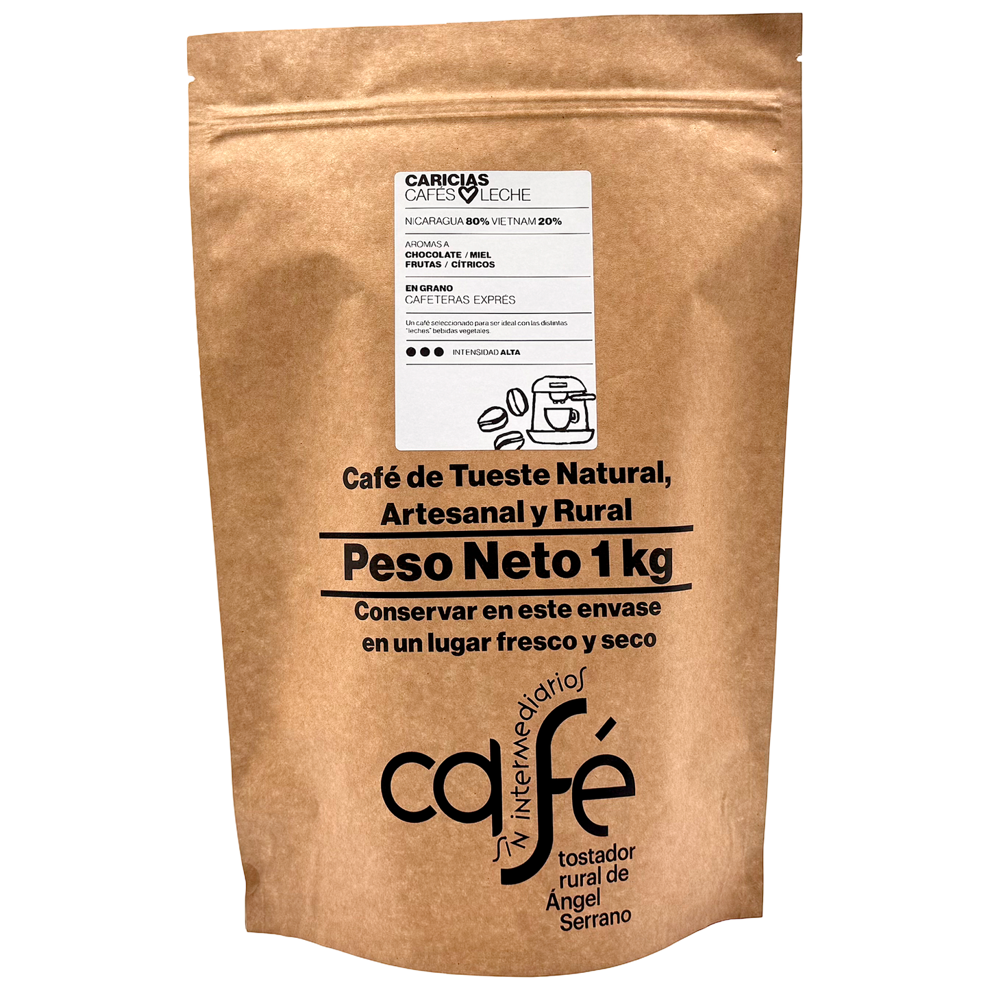 Cafe Sin Intermediarios Café Nicaragua Caricias En Grano Para Espresso 1 Kg_0