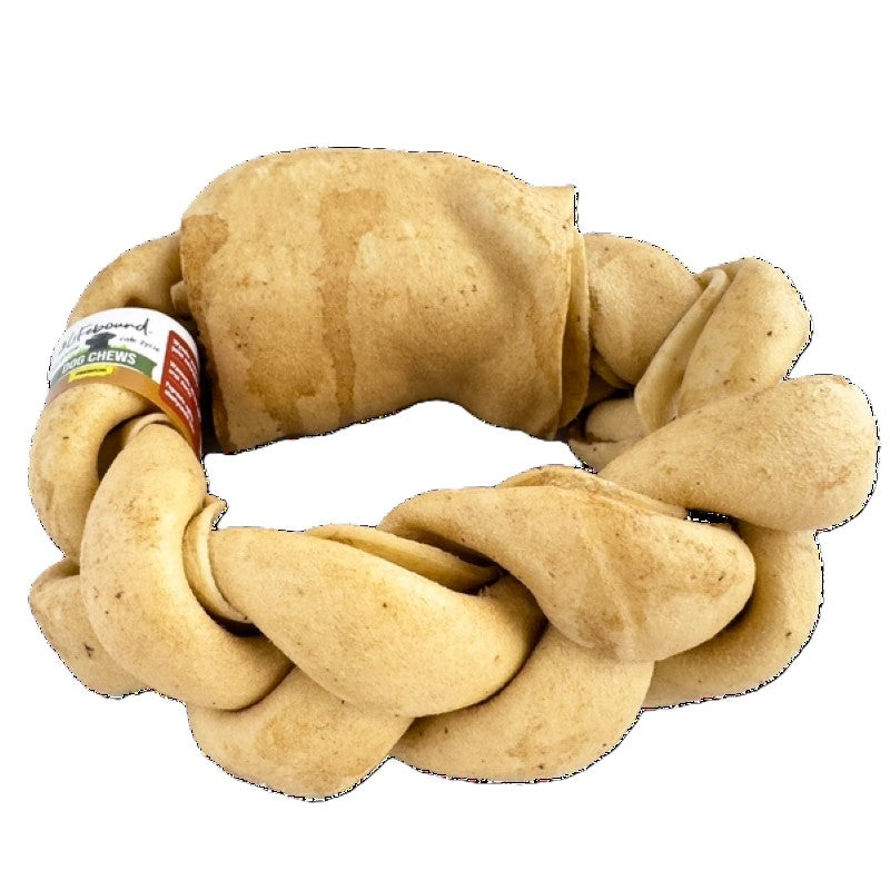 Lifebound - Hueso Masticable Natural para Perros de Ternera en Forma de Trenza con Sabor a Mantequilla - 6 uds - L_0
