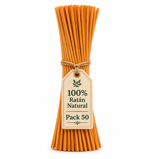 Varillas Difusor SYS 50 Uds | Ratán Natural Naranja | Mikado | Alta Absorción | 2,5 mm X 25 cm_0