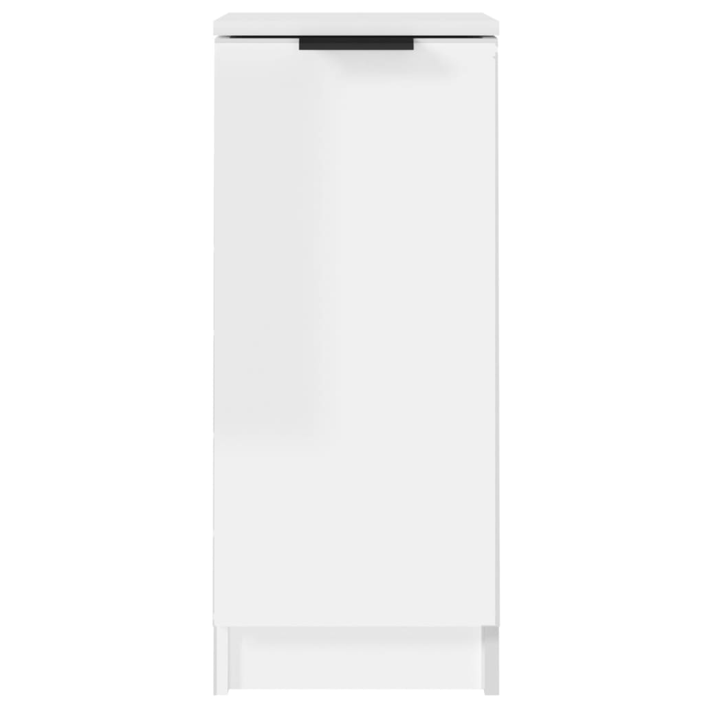 Aparadores 2 Uds Madera Contrachapada Blanco Brillo 30x30x70 Cm / Vetonek_1