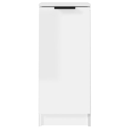 Aparadores 2 Uds Madera Contrachapada Blanco Brillo 30x30x70 Cm / Vetonek_1
