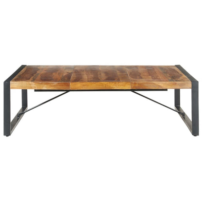 Mesa De Centro De Madera Maciza 140x140x40 Cm_0