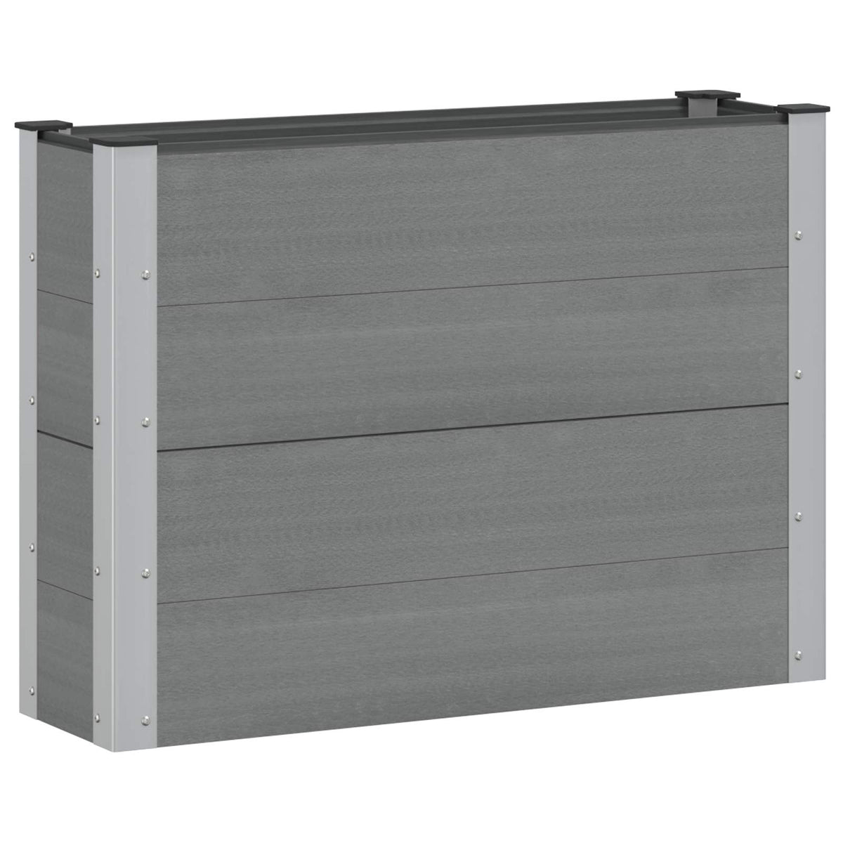 Arriate Elevado Gris 100 X 30 X 72 Cm Wpc Y Aluminio_0