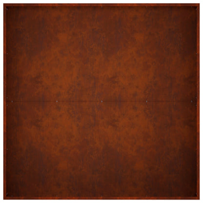 Macetero De Jardín 2 Uds. Oxidado 80 X 80 X 20 Cm Acero Oxidado_5