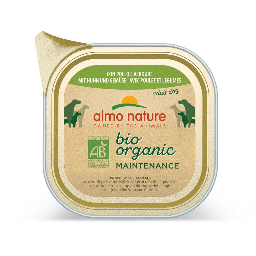 Almo Perro Tarrina Biorganic Pollo&verdura 100 Gr_0