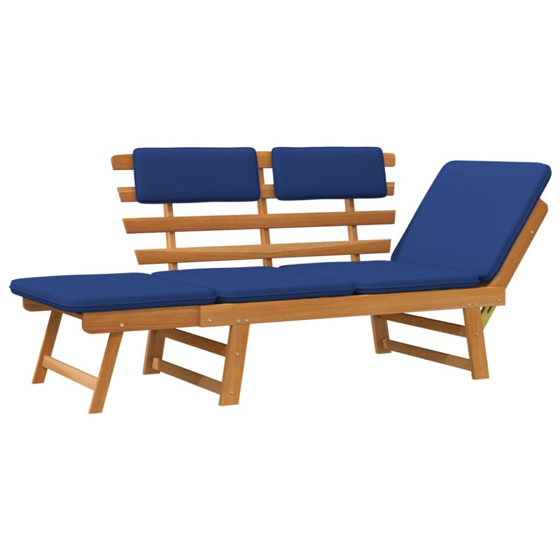 Vidaxl Banco De Jardín Con Cojines 2 En 1 190 Cm Madera Maciza Acacia_5