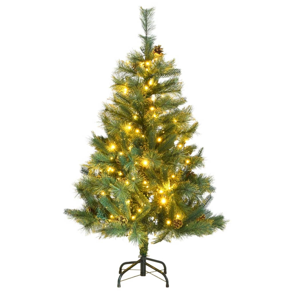 Vidaxl Árbol De Navidad Artificial Con Bisagras 150 Led 120 Cm_0