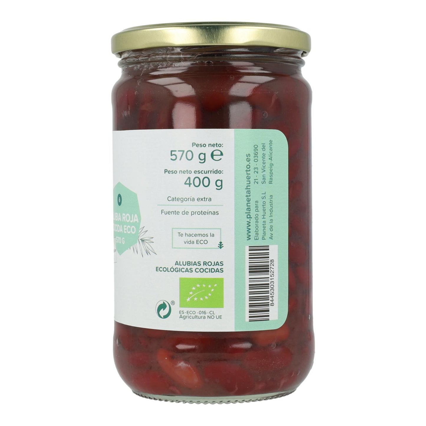 Feijão Vermelho Cozido ECO Planeta Huerto 570 g