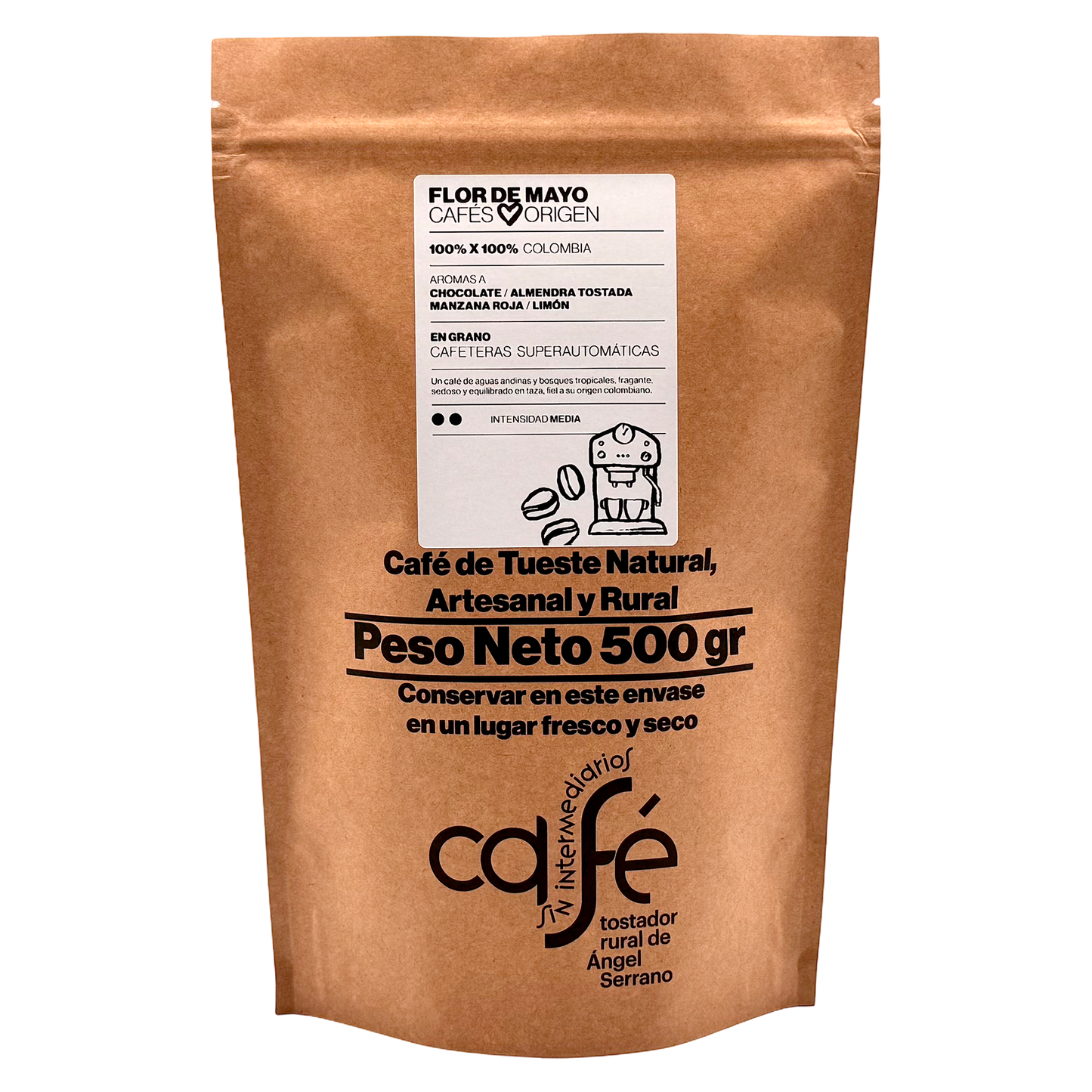 Cafe Sin Intermediarios Café Colombia Flor De Mayo En Grano Para Superautomática 500 G_0