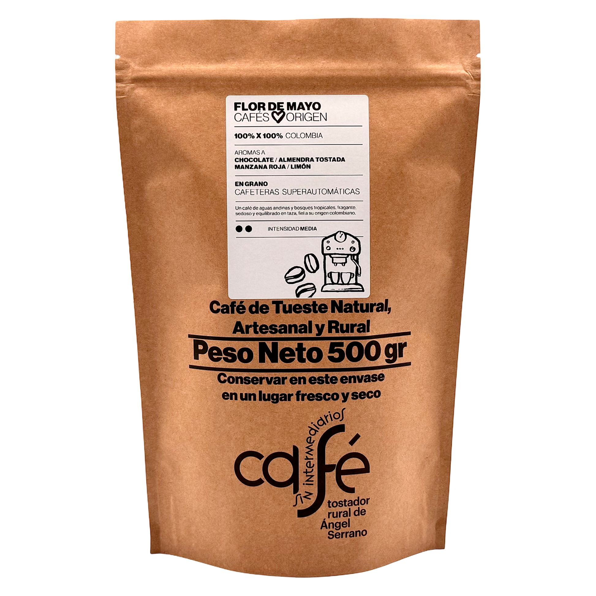 Cafe Sin Intermediarios Café Colombia Flor De Mayo En Grano Para Superautomática 500 G_0