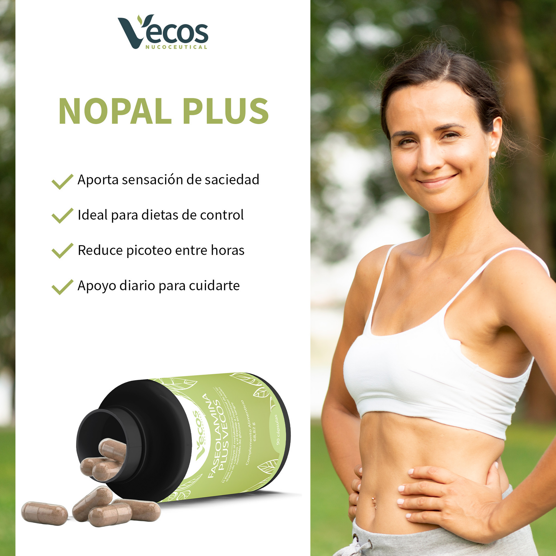Nopal Plus Vecos 90 Cápsulas | Sensación De Saciedad_3