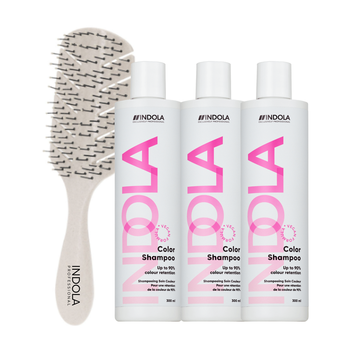 Indola Champú Color Pack 3 X 300 Ml + Peine Regalo| Protege El Color_0