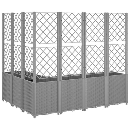 Jardinera Con Enrejado Pp Gris Claro 160x120x140 Cm_4