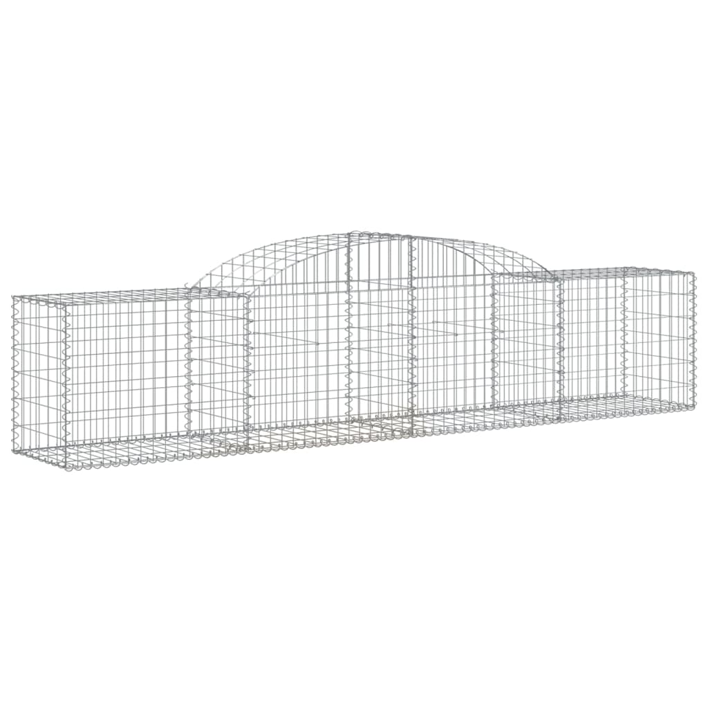 Cestas De Gaviones 6 Uds Forma De Arco Hierro 300x50x60/80 Cm_2