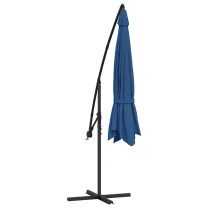 Sombrilla Voladiza Con Poste De Aluminio Azul 350 Cm_3