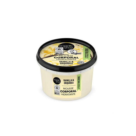 Mousse Hidratante Corporal de Baunilha Organic Shop 250 ml