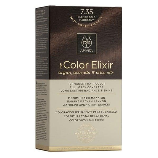 Tinta My Color Elixir N7.35 Loiro Mogno Dourado Apivita