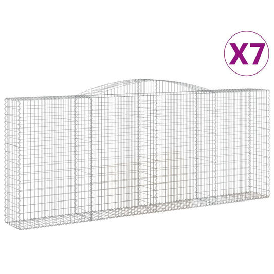 Cestas De Gaviones 7 Uds Forma De Arco Hierro 400x50x160/180 Cm_0