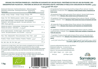 Proteína De Guisante Fermentada Bio - 3kg | Proteína Vegetal Ecológica Vegana Para Batidos Y Repostería_1