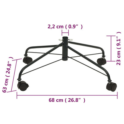 Vidaxl Soporte De Árbol De Navidad Con Ruedas 68x63x23 Cm_5