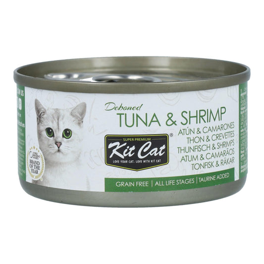 Kit Cat Can Toppers - Atum e Camarão 80g Ração húmida para gatos em gelatina