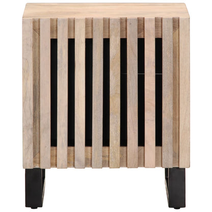Mesitas De Noche 2 Uds Madera De Mango Blanqueado 40x34x46 Cm_2