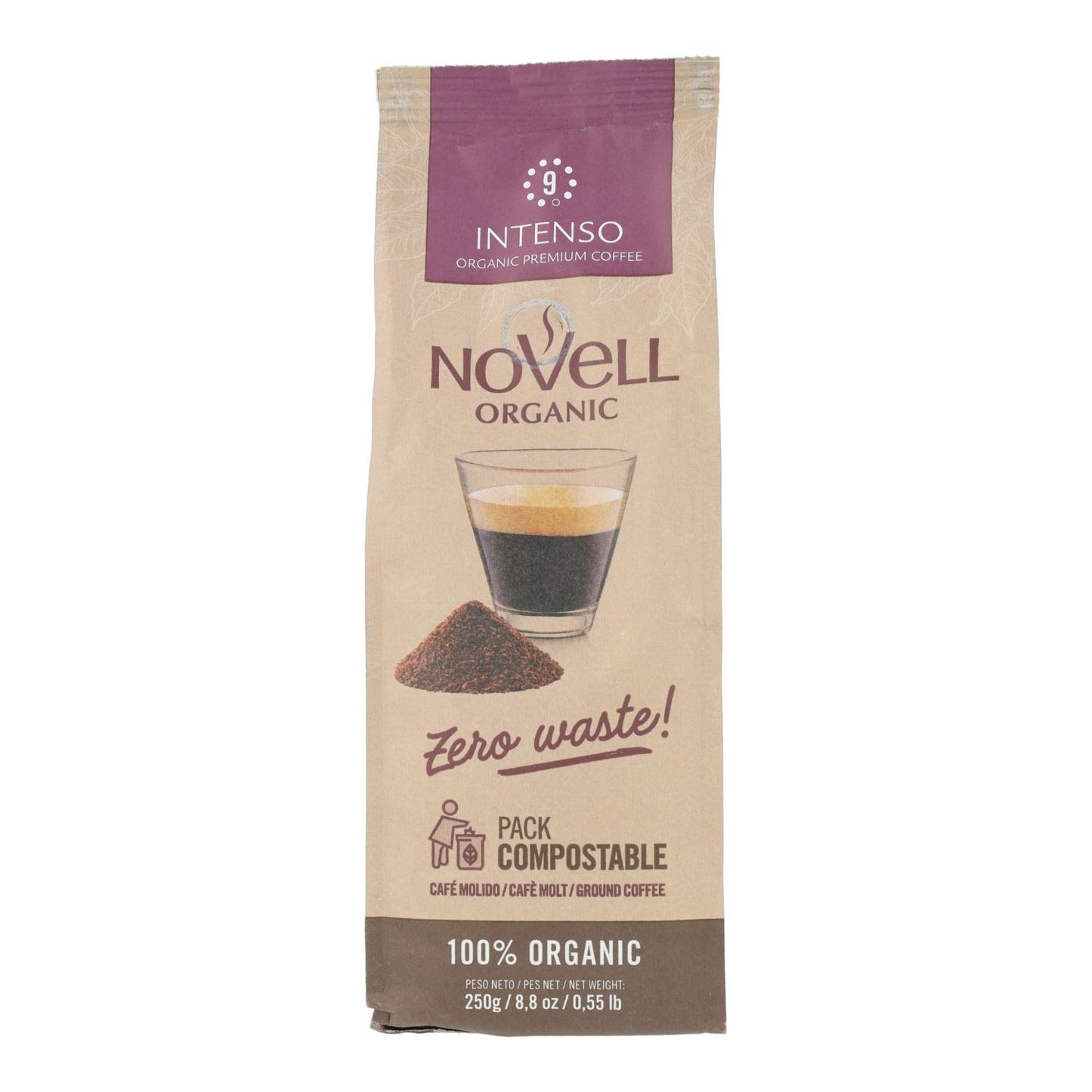 Café moído biológico intenso 250g