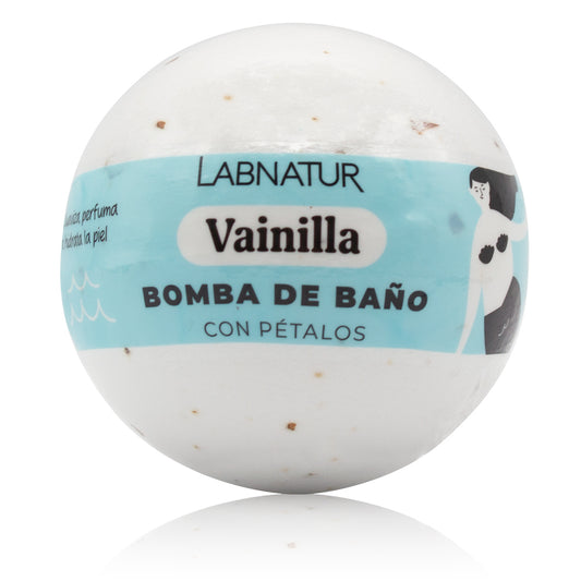 Bomba de Baño Espumosa Vainilla con Pétalos Labnatur 140 g | Aroma Dulce | Relax | Spa En Casa_0
