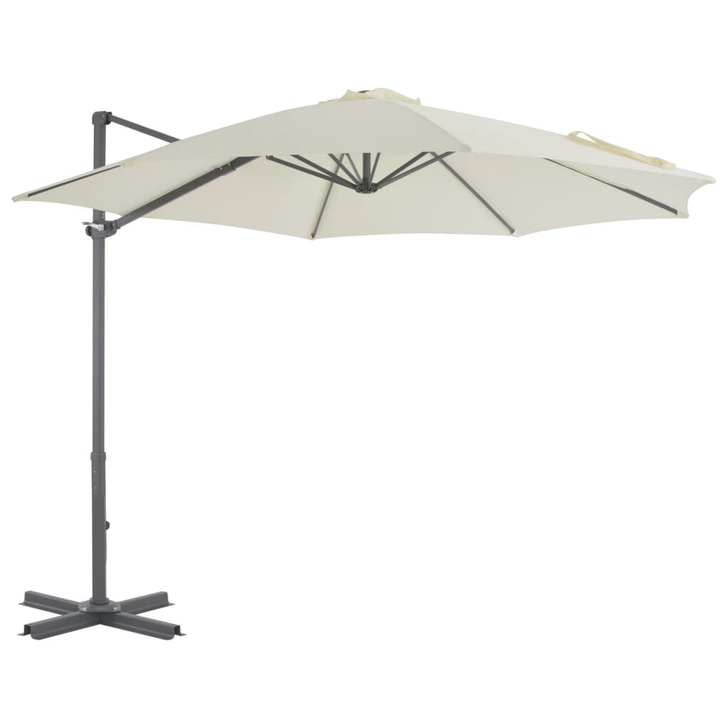 Vidaxl Sombrilla De Jardín Voladiza Con Palo De Aluminio Arena 300 Cm_0