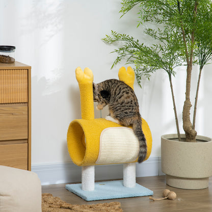 Pawhut Árbol Rascador Para Gatos Postes Con Forma De Cangrejo Bolas 40x29x72 Cm_1