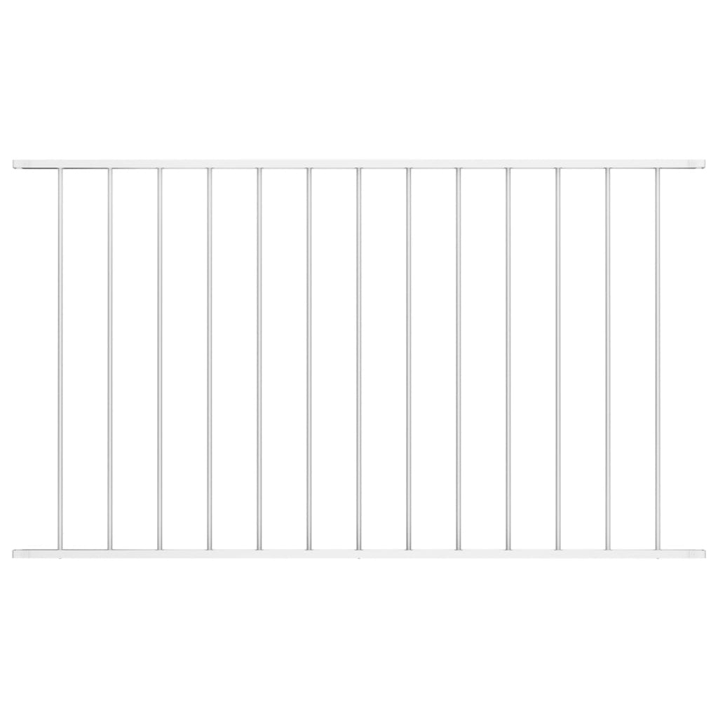 Panel De Valla Con Acero Recubrimiento Polvo Blanco 1,7x1,25m / Vetonek_2